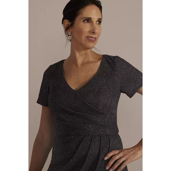 Oleg Casini Mother of Bride/Groom Formal Glittery Charcoal 18W - Picture 3 of 16